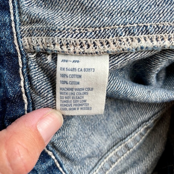 AMERICAN EAGLE Cropped Denim Jacket Medium Wash Women's Size M Distressed Jean - Picture 10 of 12